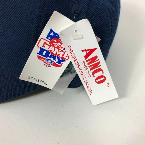 Vintage LA Rams Annco Fitted Deadstock Hat Wool Football Size 7 NFL Game Day Cap - Picture 9 of 11